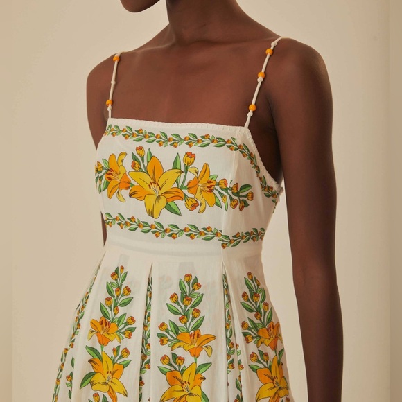 NWT Farm Rio Tropical Lightness Floral Cotton Maxi Dress Sundress M Medium - Picture 3 of 11